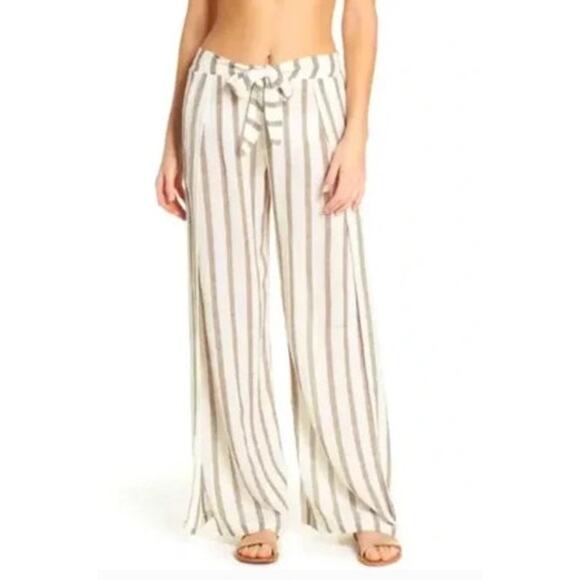 New NWT Becca By Rebecca Virtue Serengeti Wide Leg Pants Medium‎ Swim Coverup - Picture 1 of 8